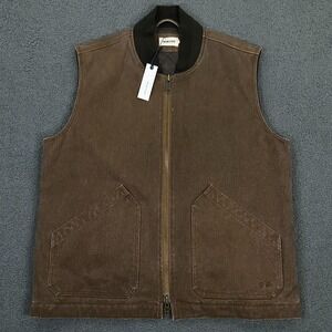 Taylor Stitch Workhorse Vest Mens size XL, 44 Aged Penny Chipped Canvas NWT